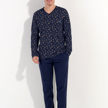 Mandala Long Sleepwear | Navy Print 402939-I0RA